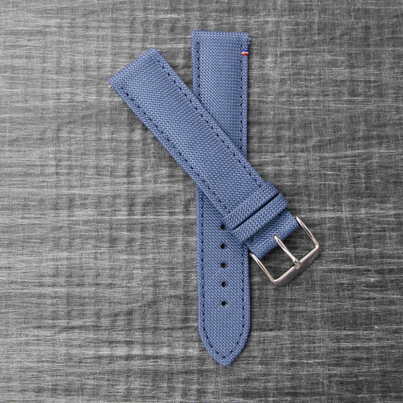 PORT LOUIS Breton blue canvas watch strap