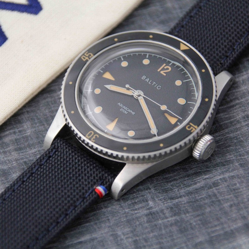 PORT LOUIS dark navy canvas watch strap