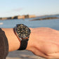 PORT LOUIS black canvas watch strap