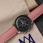 PORT LOUIS soft pink canvas watch strap