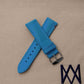 PORT LOUIS Turquoise canvas watch strap