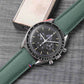 PORT LOUIS storm green canvas watch strap