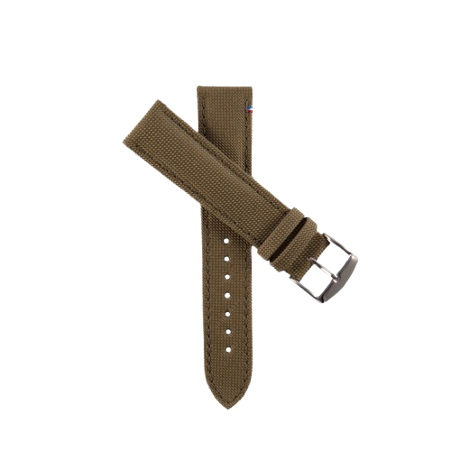PORT LOUIS vintage green canvas watch strap