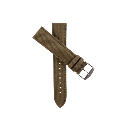 PORT LOUIS vintage green canvas watch strap