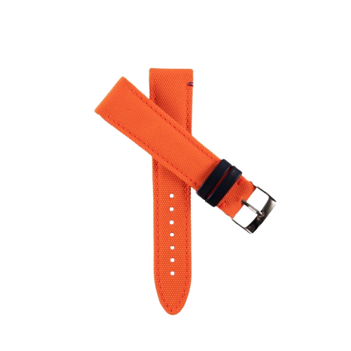 Orange TAMPA canvas watch strap.