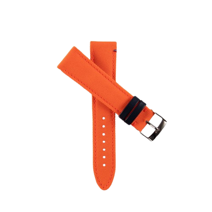 Orange TAMPA canvas watch strap.