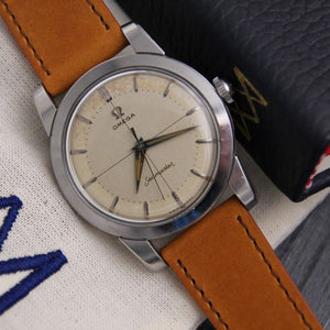 LANCIEUX tan leather watch strap 