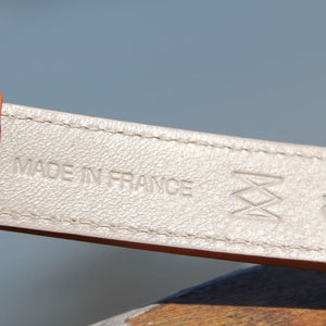 LANCIEUX tan leather watch strap 