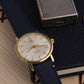 SAINT BRIAC navy leather watch strap