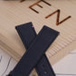 SAINT BRIAC navy leather watch strap