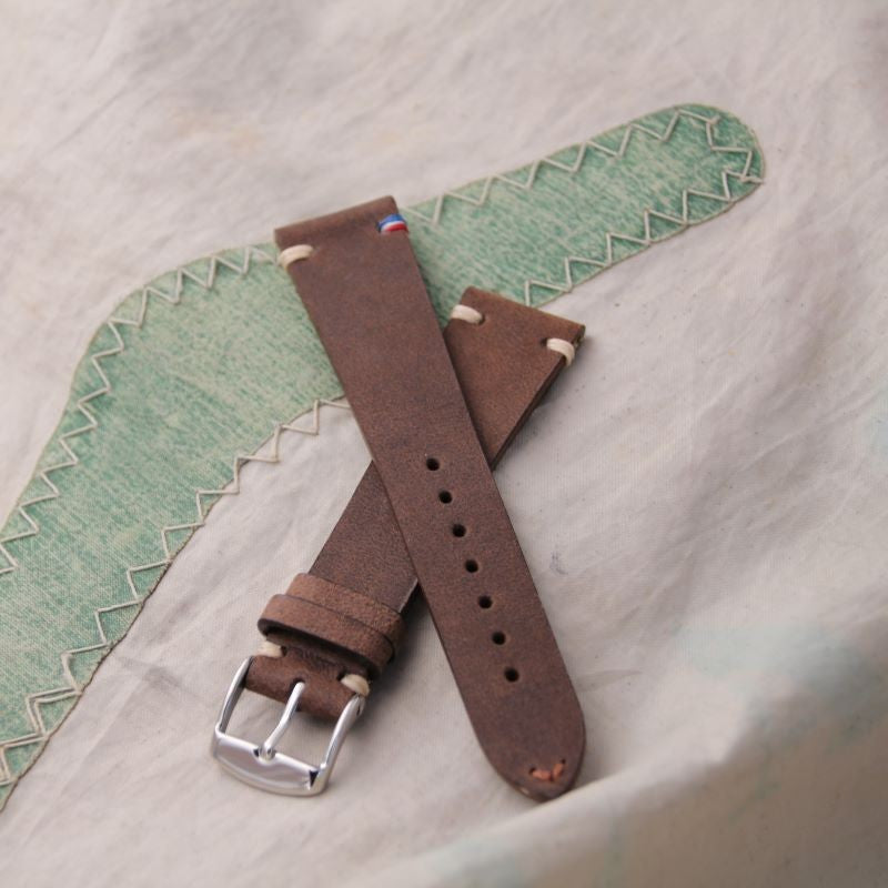 BREST brown leather watch strap 