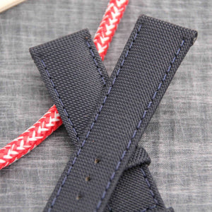 LARMOR PLAGE dark navy canvas watch strap