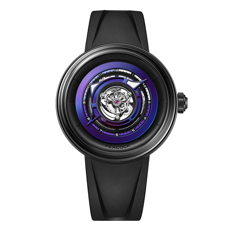Peacock Black Hole Central Tourbillon Watch– Event Horizon Edition